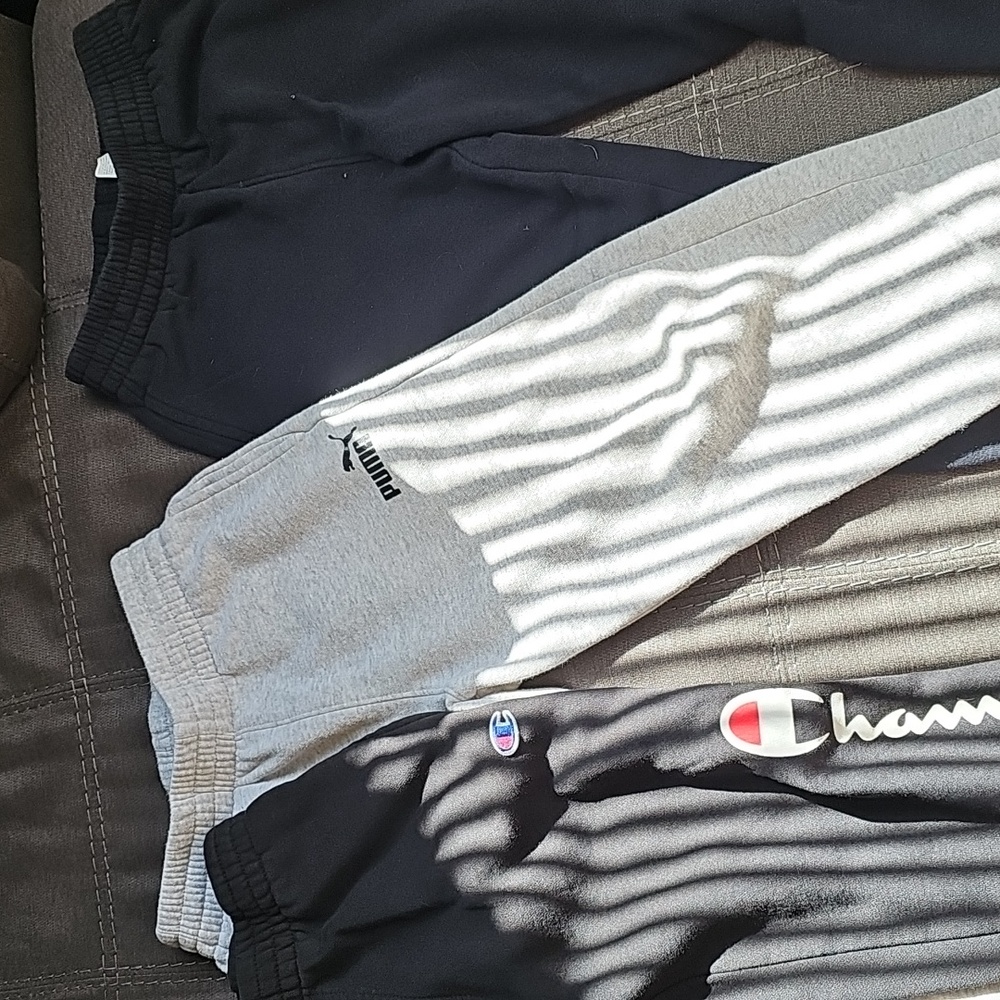 Puma Black and Gray Kids Joggers
